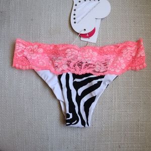 Beach Bunny zebra lace bikini bottoms